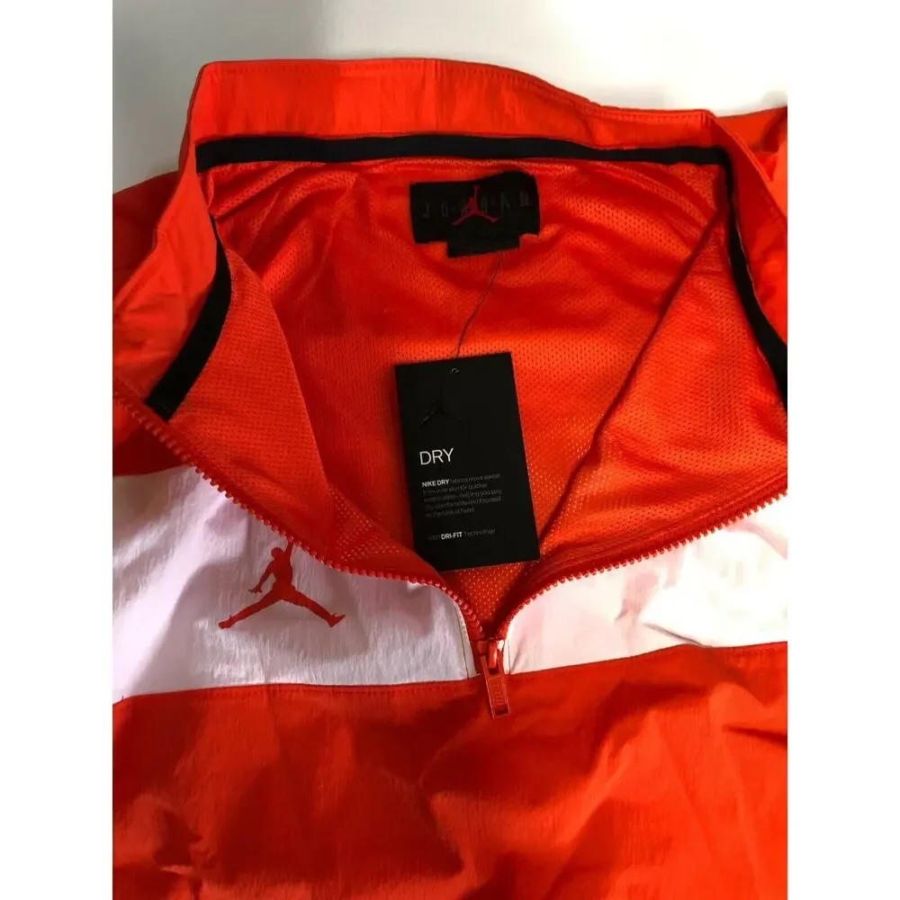 Nike Jordan Team Woven Long Sleeve New Jacket Orange Men's CD2218-820 Sz S